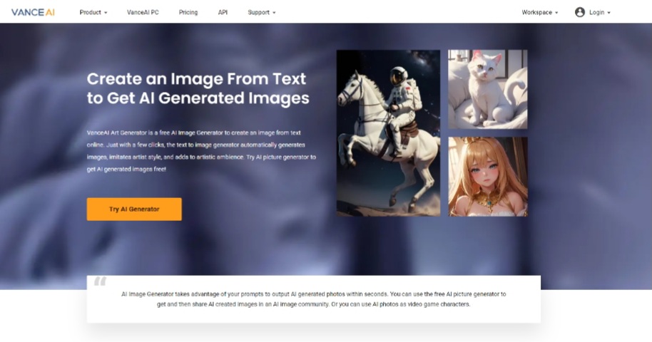 VanceAI Image Generator Unleashes Artistic Content Creation